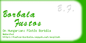 borbala fustos business card