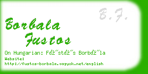 borbala fustos business card